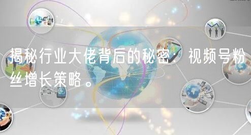 揭秘行业大佬背后的秘密:视频号粉丝增长策略。