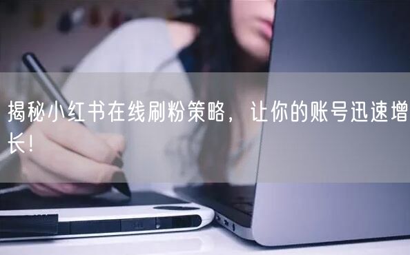 揭秘小红书在线刷粉策略,让你的账号迅速增长!